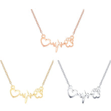 Load image into Gallery viewer, Paws and Heartbeats Simple Necklace
