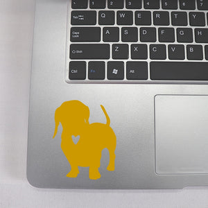 Laptop Stickers - Dachshund with Heart