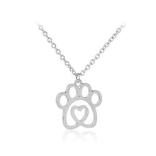 Load image into Gallery viewer, You Hold My Heart Paw Necklace
