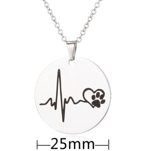 Dog Heartbeat Pendants