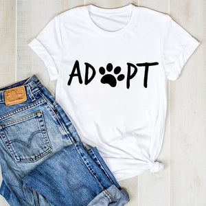 Dog Mom Paw Print T-Shirt