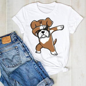 Dog Mom Paw Print T-Shirt