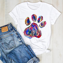 Load image into Gallery viewer, Dog Mom Paw Print T-Shirt
