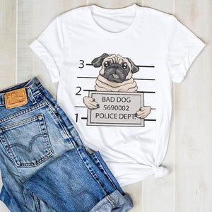 Dog Mom Paw Print T-Shirt