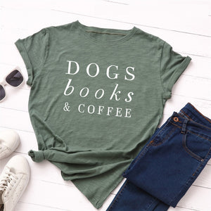 Dogs, Books, & Coffee T-Shirt